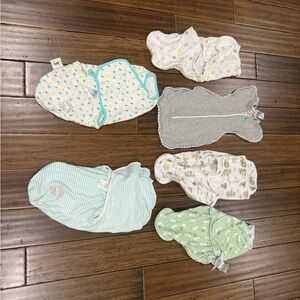 Disney Baby Night Time Swaddle Sets  - Teal, Gray, White